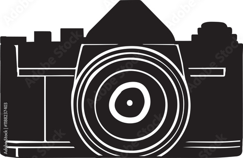 Vintage Camera silhouette Design, Photo Camera Vector illustration, 