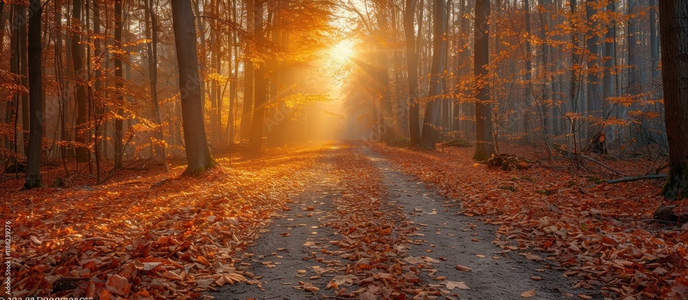 Fototapeta premium Autumnal Forest Path