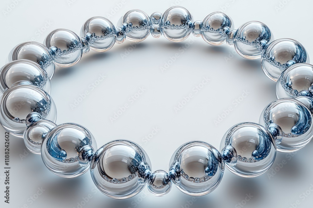 Reflective Sphere Necklace: A Symphony of Light and Form Reflective Sphere Necklace: A Symphony of Light and Form