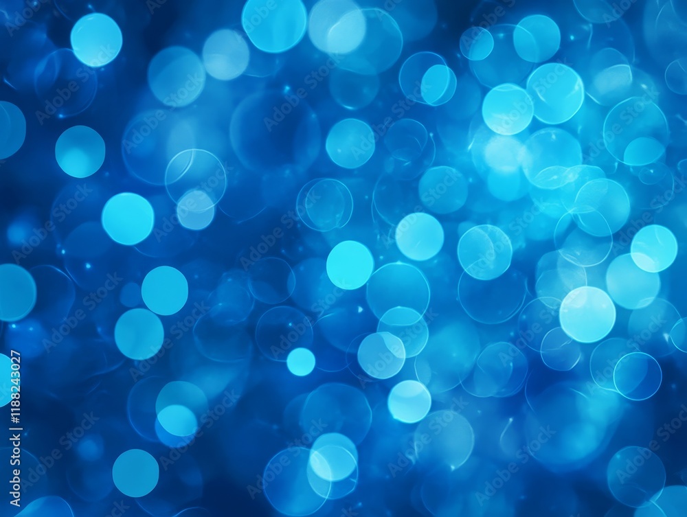 Vibrant blue bokeh light abstract background with out-of-focus circles Vibrant blue bokeh light abstract background with out-of-focus circles