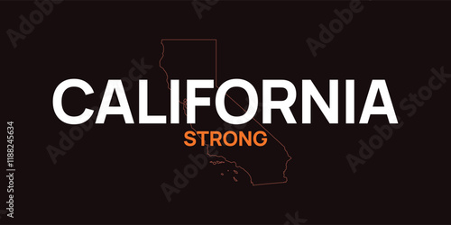 Pray for California vector, Los Angeles wildfire in California state, USA illustration for banner, t-shirt, poster, sticker, badges, social media design