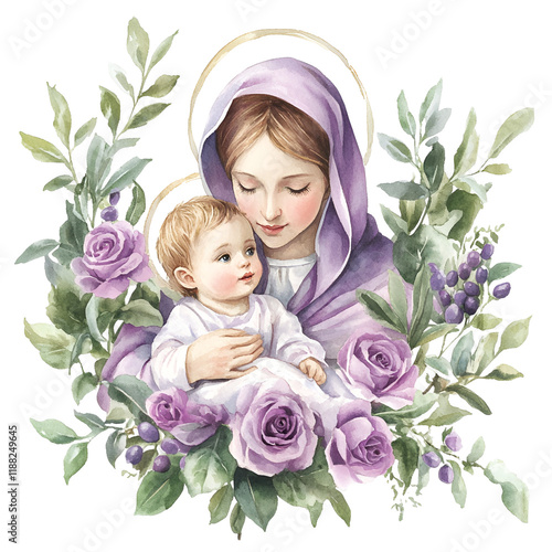 Nativity and Christmas Clipart Vector Illustration