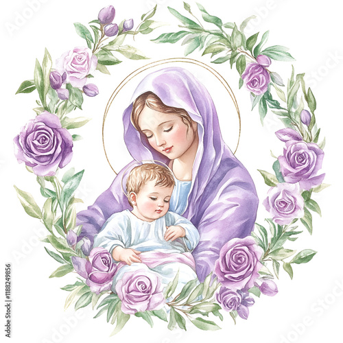 Nativity and Christmas Clipart Vector Illustration