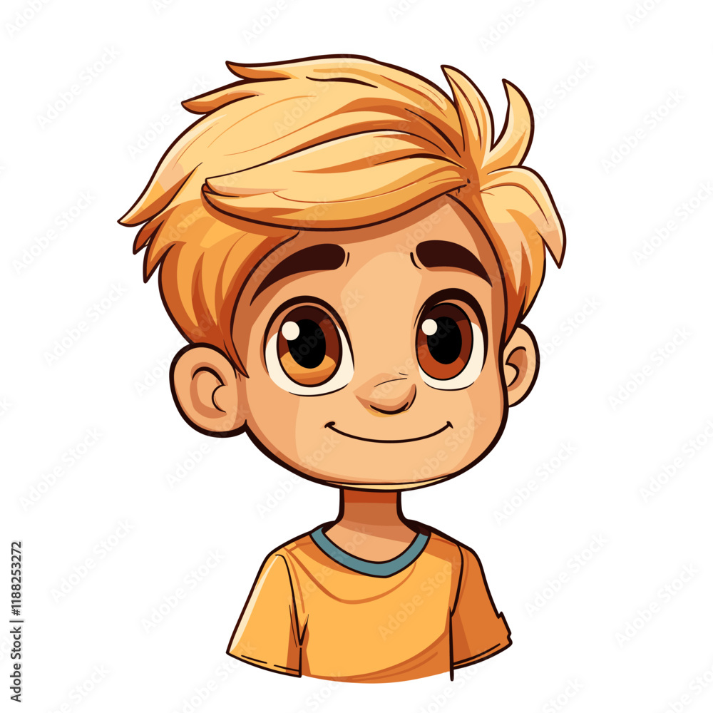 Obraz premium Boy character cartoon style vector illustration. Isolated on white background