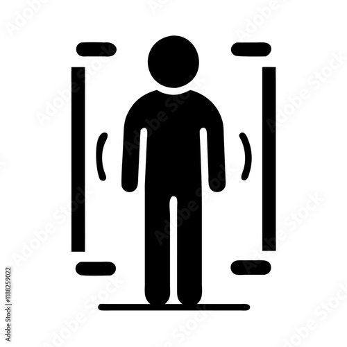 Security Scanner Icon Vector – Ideal for Checkpoint and Screening Graphics