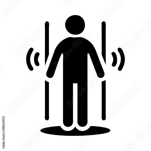 Body Scan Illustration – High-Quality Vector for Security and Technology Projects