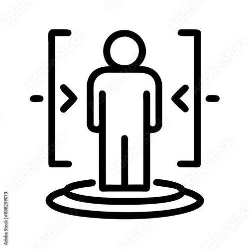 Body Scan Illustration – High-Quality Vector for Security and Technology Projects