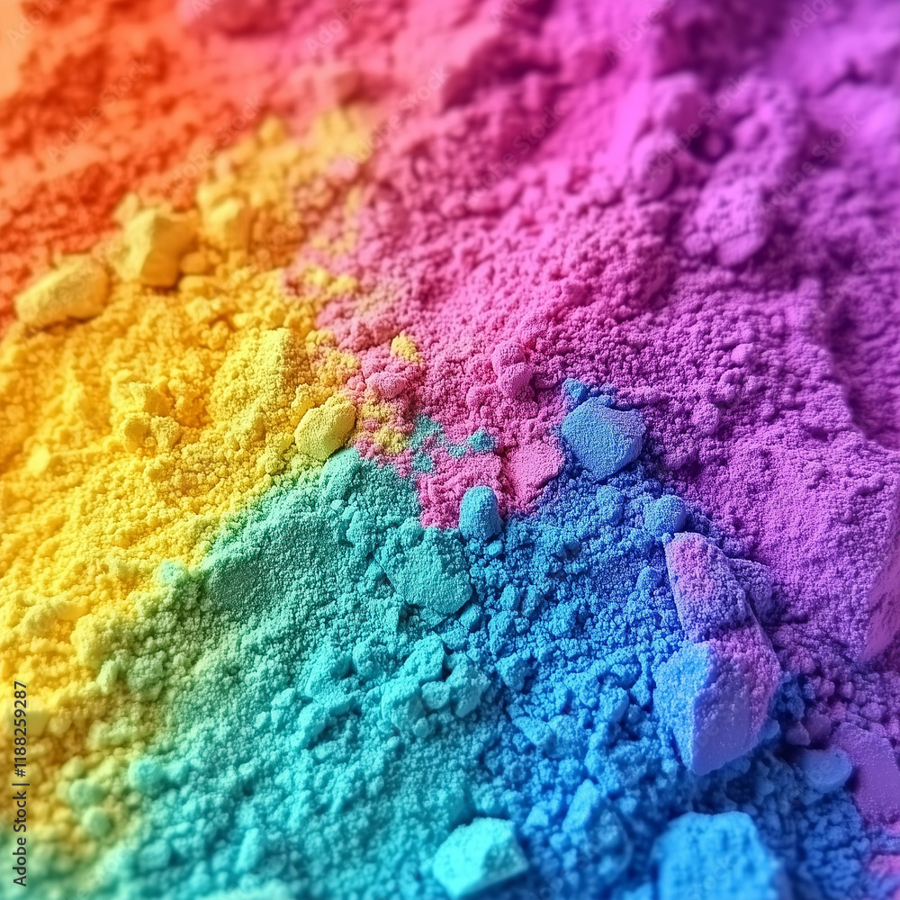 Fototapeta premium Close-up of colorful Holi powder texture