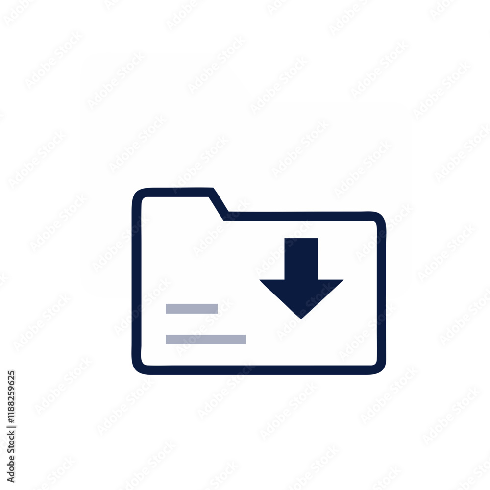 File Management Symbol – Folder and Document Vector for Digital Projects File Management Symbol – Folder and Document Vector for Digital Projects