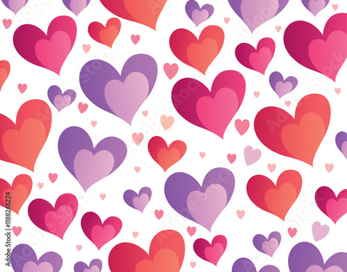 Vibrant Gradient Heart Pattern Design