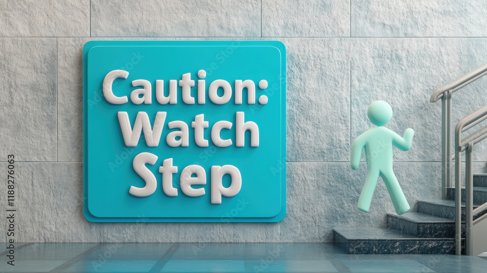 Safety aspects, 3D illustration of a person using handrails, showcasing high fidelity details in a modern design context. Perfect for commercial and stock applications. Safety aspects, 3D illustration of a person using handrails, showcasing high fidelity details in a modern design context. Perfect for commercial and stock applications.
