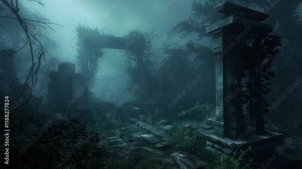 Ko-Ker in a mystical atmosphere Surrounded by fog _003 Ko-Ker in a mystical atmosphere Surrounded by fog _003