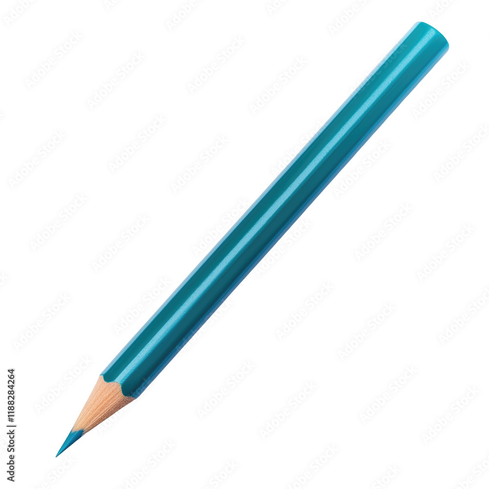 Blue pencil sharpened, isolated on transparent background Blue pencil sharpened, isolated on transparent background