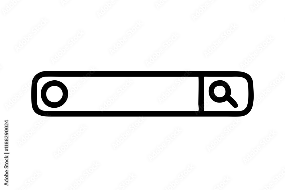 Simple Black Search Bar Icon Simple Black Search Bar Icon