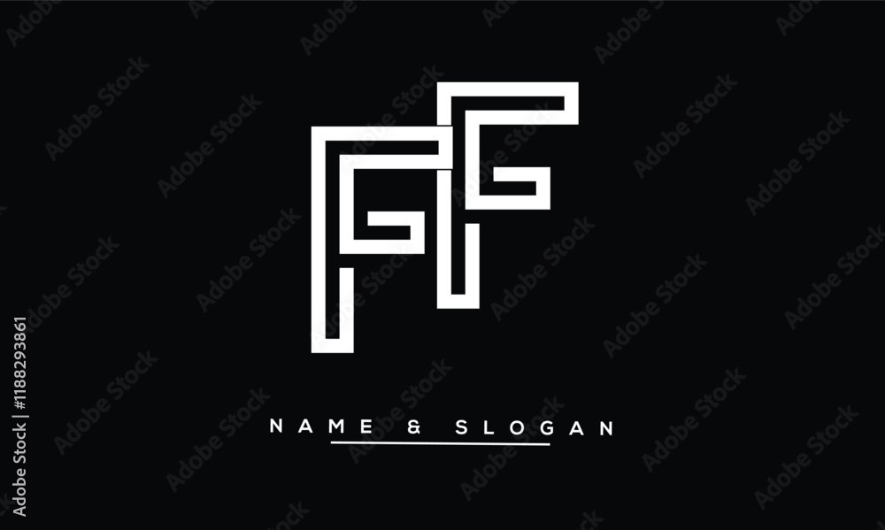 FF Abstract Letters Logo Monogram FF Abstract Letters Logo Monogram