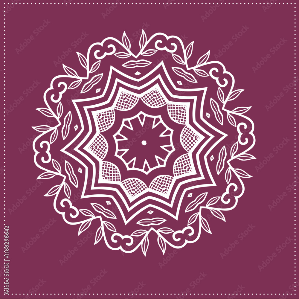 Indian Traditional and Cultural, Kolam, Rangoli, or Paisley vector line art. Bengal art India Tamil mandala Art Indian Traditional and Cultural, Kolam, Rangoli, or Paisley vector line art. Bengal art India Tamil mandala Art