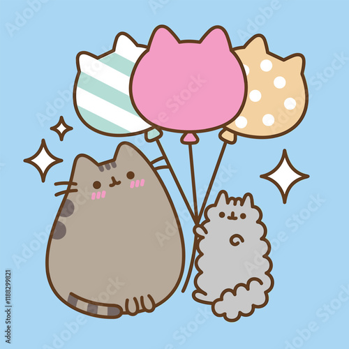 Pusheen cat balloon