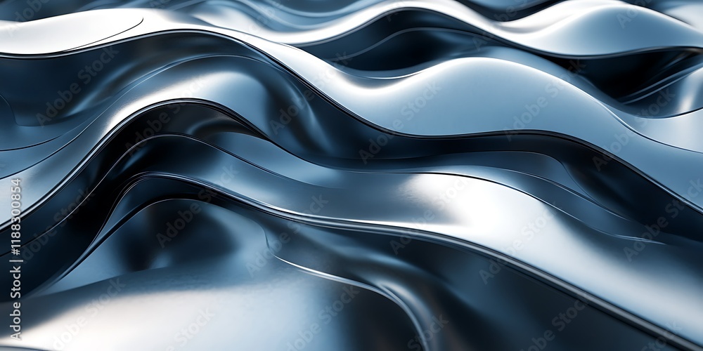 Obraz premium Abstract metallic waves background. Design texture for website