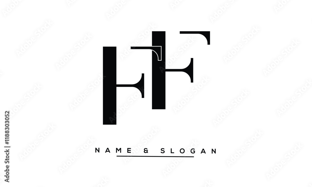 FF Abstract Letters Logo Monogram FF Abstract Letters Logo Monogram