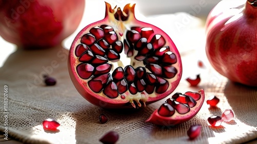 Sunlit Pomegranate Elegance