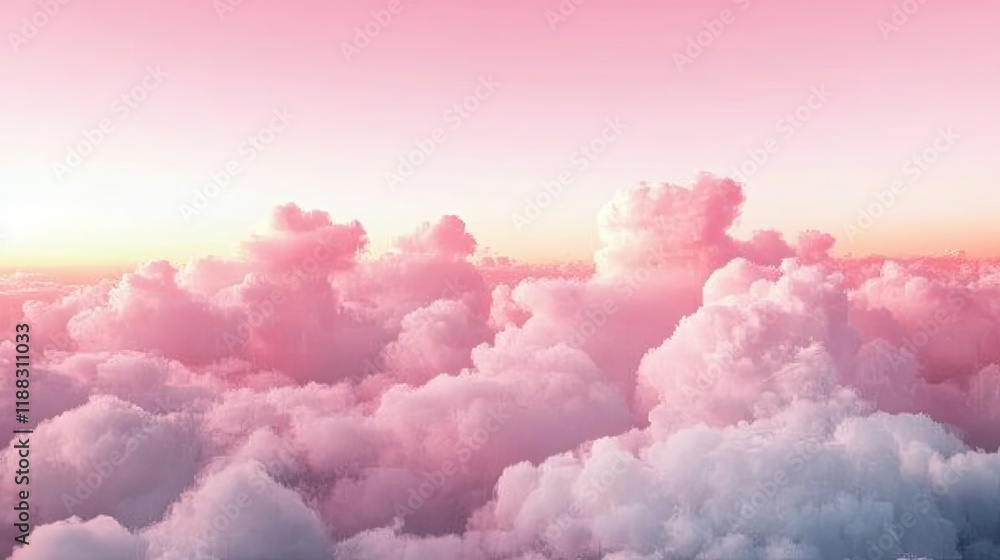 A Dreamy Pink Sunset Cloudscape A Dreamy Pink Sunset Cloudscape