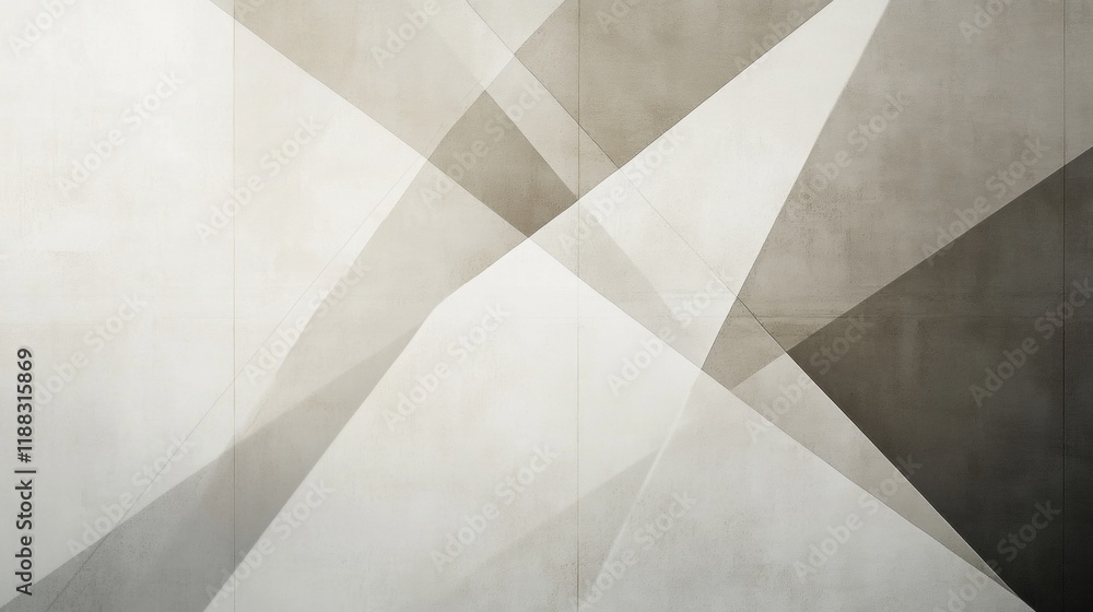Minimalist Geometric Design, sharp lines and simple shapes in a neutral color palette creating a modern aesthetic for contemporary spaces