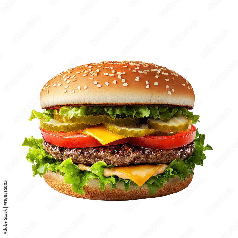 hamburger on white background hamburger on white background