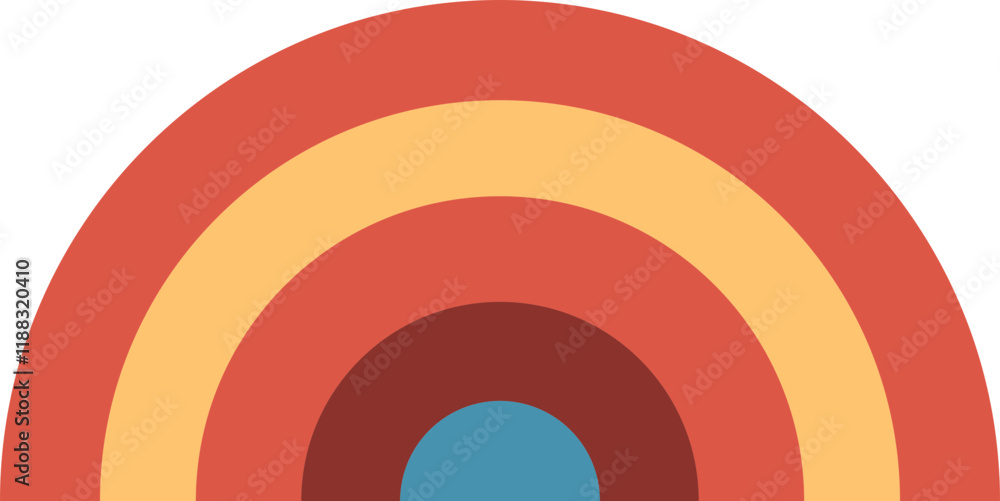Retro Rainbow Wave Corner Retro Rainbow Wave Corner