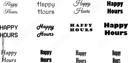 hour, happy, illustration, vector, retro, beverage, drink, alcohol, bar, symbol, banner, graphic, design, concept, text, sign, badge, glass, business, cocktail, isolated, icon, card, poster, vintage, 