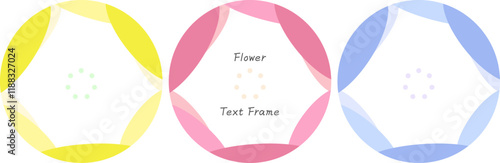 花の蕾の形のテキストフレーム