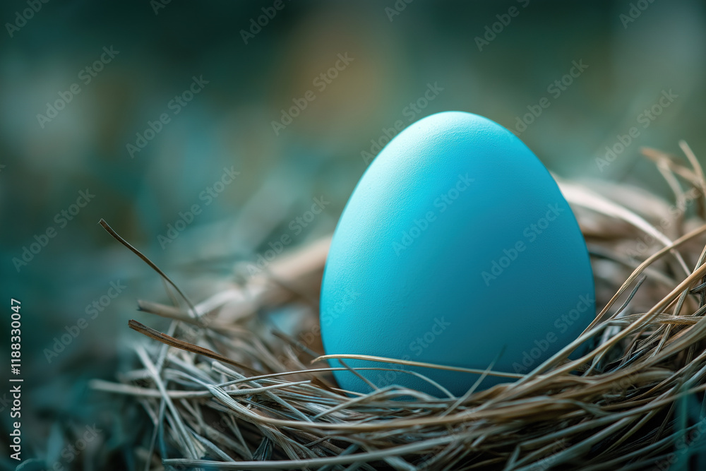 Fototapeta premium easter eggs in nest