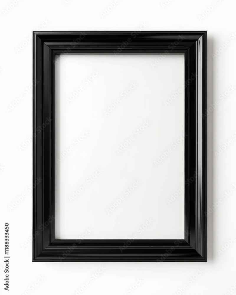 Empty black picture frame isolated on white background. (1) Empty black picture frame isolated on white background. (1)