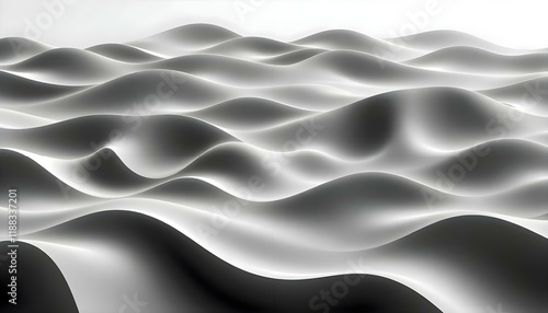 a black and white photo of a wavy landscape