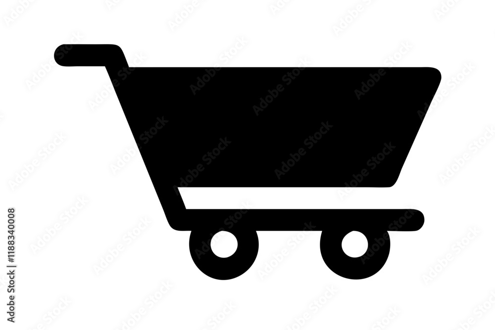 Simple Shopping Cart Icon Vector Illustration Simple Shopping Cart Icon Vector Illustration