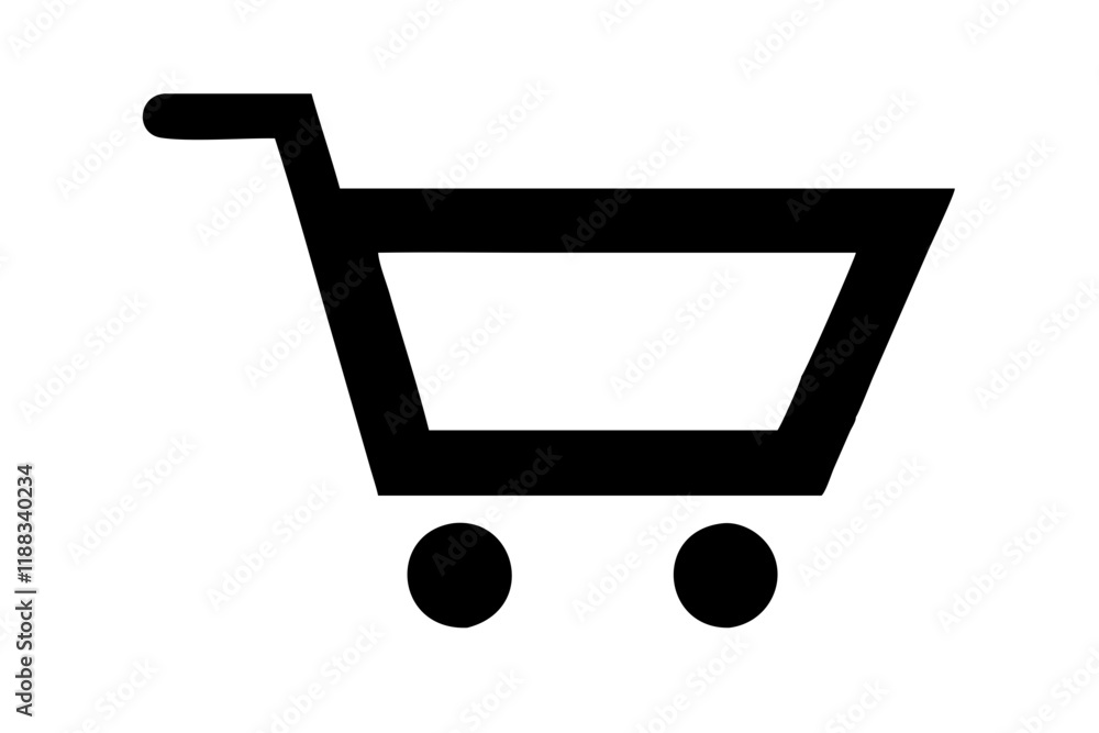 Simple Shopping Cart Icon Vector Illustration Simple Shopping Cart Icon Vector Illustration