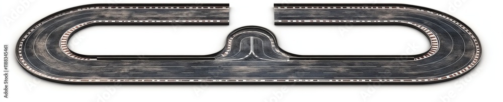 Aerial view of a figure-eight race track. Aerial view of a figure-eight race track.
