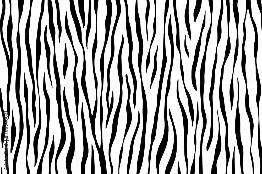 Naklejka premium Vertical Black Stripes Seamless Pattern Creates a Bold and Graphic Design on White Background