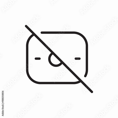no camera icon vector sign