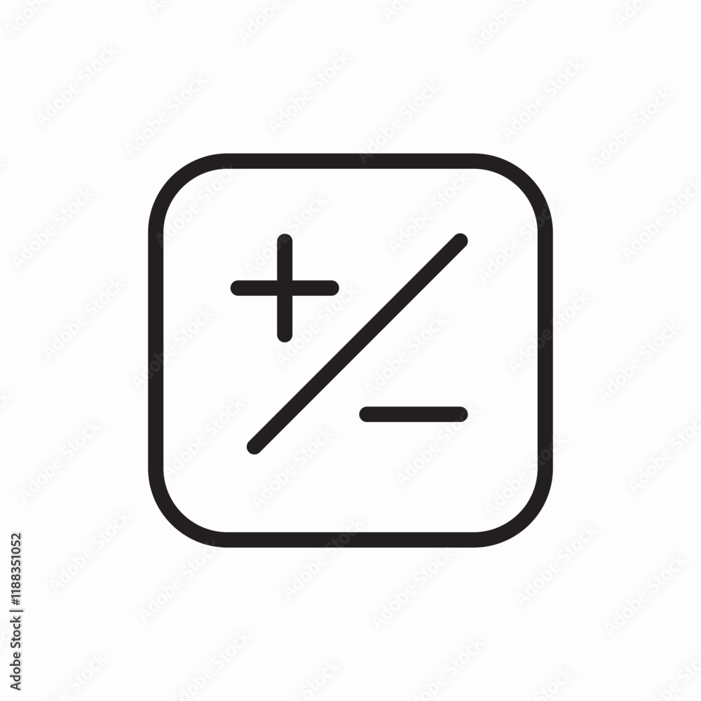 Obraz premium calculator math compute icon vector sign