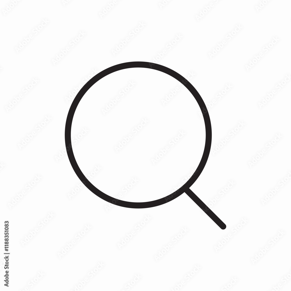 Fototapeta premium search find magnifier icon vector sign