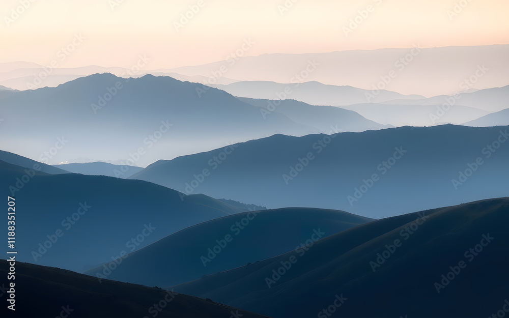 Obraz premium Seamless Gradient Landscape with Smooth Color Transitions