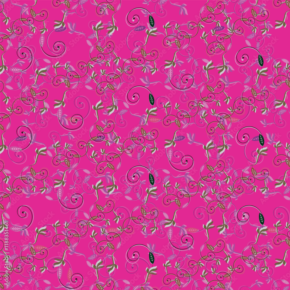 Seamless floral and leaf patterns Seamless floral and leaf patterns