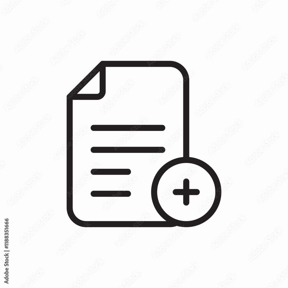 add new document icon vector sign add new document icon vector sign