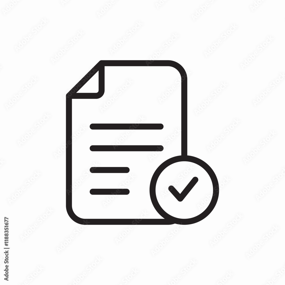 approved document check icon vector sign approved document check icon vector sign