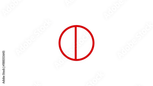Red forbidden icon on white background