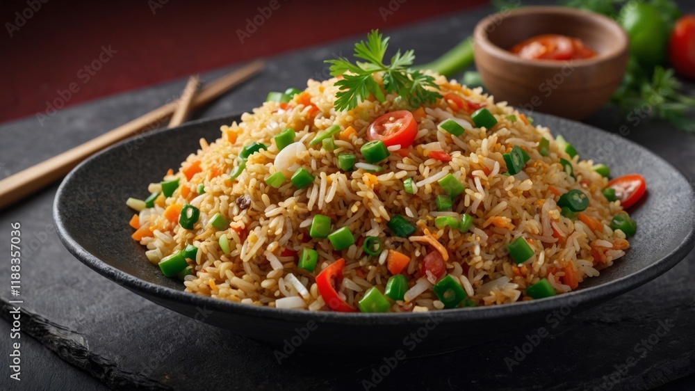 fried rice with vegetables and meat fried rice with vegetables and meat