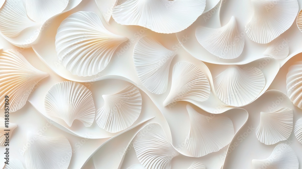 Soft Pastel Seashell Wallpaper in Seamless Design for Decor Soft Pastel Seashell Wallpaper in Seamless Design for Decor