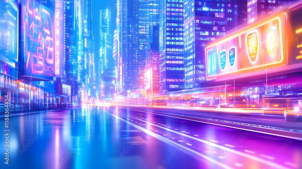cyberpunk cityscape: neon night street - cyberpunk aesthetics cyberpunk cityscape: neon night street - cyberpunk aesthetics