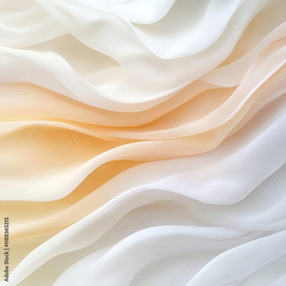 Obraz premium Diffused light reflecting off translucent fabric, ethereal and serene with flowing, organic shapes