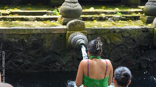 Tirta Empul, the sacred spring water temple of Bali photo